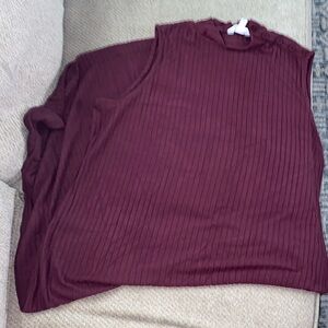 Maroon ribbed maxi dress